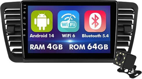 9 Inch IPS Touchscreen Android 12 Car Stereo for Subaru Legacy Outback 2005-2009 with Wireless CarPlay & Android Auto 2+32GB Car Radio, Support GPS, WiFi 6, Bluetooth,5.4, FM, Backup Camera, SWC, USB in Kuwait
