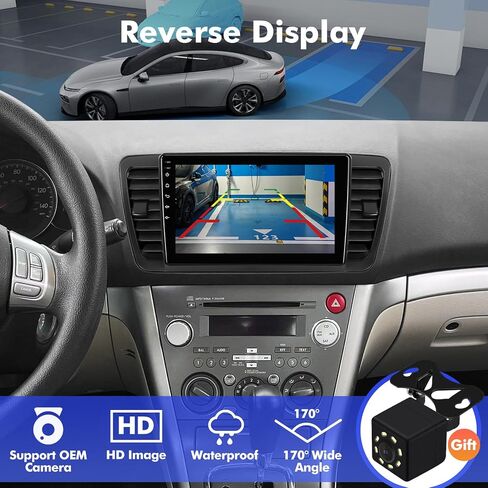 9 Inch IPS Touchscreen Android 12 Car Stereo for Subaru Legacy Outback 2005-2009 with Wireless CarPlay & Android Auto 2+32GB Car Radio, Support GPS, WiFi 6, Bluetooth,5.4, FM, Backup Camera, SWC, USB in Kuwait