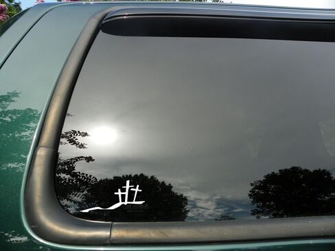 Calvery 3 Cross - Die Cut Christian Vinyl Window Decal/sticker for Car or Truck 3.5"x5" in Saudi Arabia