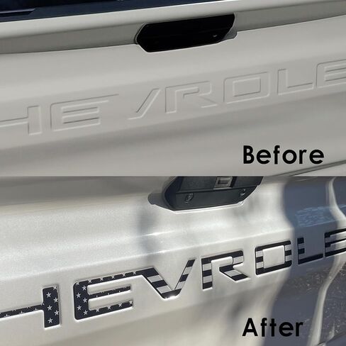 أحرف إدراج الباب الخلفي متوافقة مع Chevy Silverado 2019 2020 2021 2022 2023 2024 2025 ملحقات شارة شعارات خلفية ثلاثية الأبعاد مع لاصق قوي أسود غير لامع in Kuwait