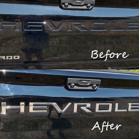 أحرف إدراج الباب الخلفي متوافقة مع Chevy Silverado 2019 2020 2021 2022 2023 2024 2025 ملحقات شارة شعارات خلفية ثلاثية الأبعاد مع لاصق قوي أسود غير لامع in Kuwait