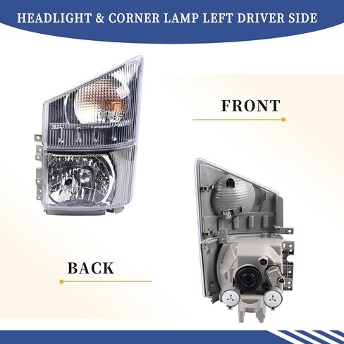 المصباح الأمامي ومصباح الزاوية الجانب الأيمن للراكب مناسب لـ ISUZU NPR NQR NPR-HD NRR 2008-2020 مجموعة المصابيح الأمامية 8975851702 8975851712 تعديل ارتفاع المصباح الأمامي القابل للتكيف in Saudi Arabia