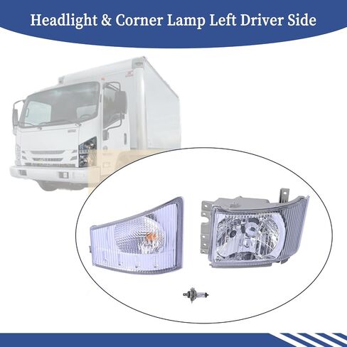 المصباح الأمامي ومصباح الزاوية الجانب الأيمن للراكب مناسب لـ ISUZU NPR NQR NPR-HD NRR 2008-2020 مجموعة المصابيح الأمامية 8975851702 8975851712 تعديل ارتفاع المصباح الأمامي القابل للتكيف in Saudi Arabia