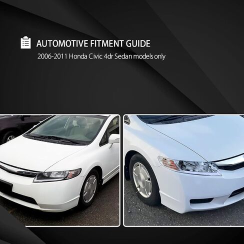 AUTOZENSATION متوافق مع 2006-2011 Honda Civic Sedan 4DR، مصابيح أمامية LED DRL دخانية in Kuwait