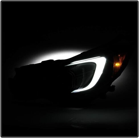 ACANII - For [Halogen Model] 2012-2015 Subaru Impreza Black Housing Smoked Lens LED Tube Projector Headlights Headlamps in Saudi Arabia