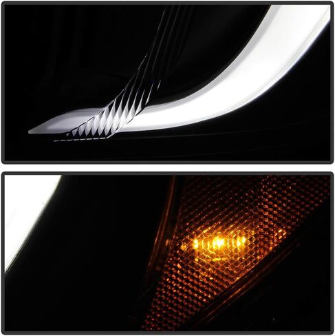 ACANII - For [Halogen Model] 2012-2015 Subaru Impreza Black Housing Smoked Lens LED Tube Projector Headlights Headlamps in Saudi Arabia