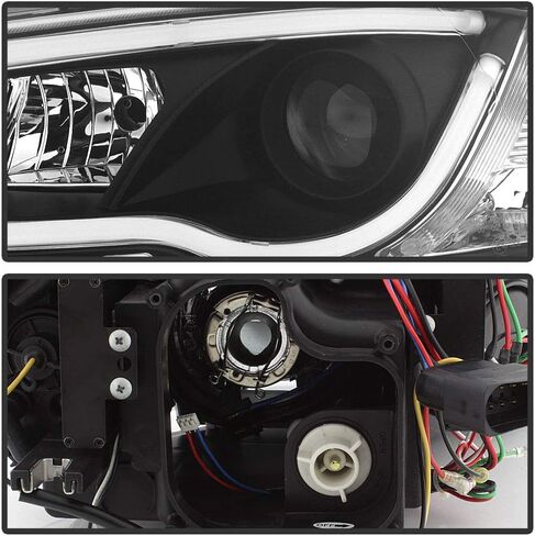 ACANII - For 2009-2012 Audi A3 Black Housing LED DRL RS5 Style Projector Headlight Headlamp Assembly, Driver & Passenger in Saudi Arabia