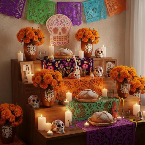 6Pcs 15oz Cantaritos De Barro,Dia De Los Muertos Vases Set,Terracotta Vase for Mexican Decor,Jarritos De Barro Mexicanos Pottery Cocktail Glasses for Tequila,Margaritas in Saudi Arabia