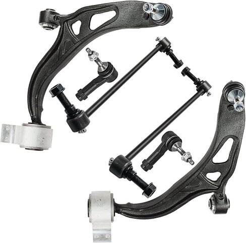 Detroit Axle - 6pc Front End Suspension Kit for Ford 2011-2018 Explore 2013-2018 Police Interceptor Utility, 2 Lower Control Arms with Ball Joint 2 Outer Tie Rod Ends 2 Sway Bar Links Replacement in Saudi Arabia