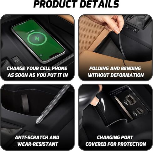 غطاء لوحة ناقل الحركة من السيليكون لسيارة Lexus ES 300h 200 260 2022 2023 2024 2025 وحدة تحكم مركزية مضادة للخدش وسادة حماية للشحن اللاسلكي ملحقات داخلية - أسود in Kuwait