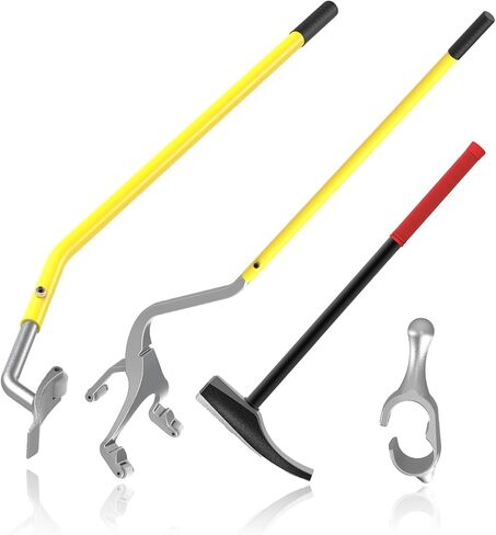 Steel Tire Mount Demount Tool 22.5" to 24.5" Semi Tire Changing Tool to Tire Hammer with Extra Bead Keeper, Tubeless Truck Bead Breaker Manual Tire Changing Tools for Car Repairing in Saudi Arabia