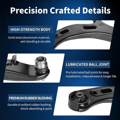 Front Lower Control Arm with Ball Joint Fit for Subaru Legacy/Outback 2010 2011 2012 2013 2014 Inner Tie Rod with 0.61 inch (15.5mm) Threads - 6 PCS Suspension Kit K623344 K623343 in Saudi Arabia