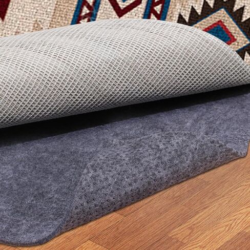Non-Slip Rug Pad, 6x9 Ft Extra Large Felt Area Rug Cushioned Non Skid Carpet Pads, Felt Rug Pad for Under Hardwood Floors, Thick Non-Slip Rug Pads for All Floors, Keep Rug Soft and Safe in Saudi Arabia