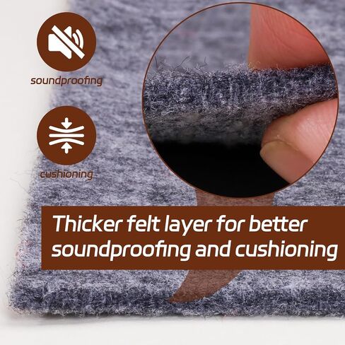 Non-Slip Rug Pad, 6x9 Ft Extra Large Felt Area Rug Cushioned Non Skid Carpet Pads, Felt Rug Pad for Under Hardwood Floors, Thick Non-Slip Rug Pads for All Floors, Keep Rug Soft and Safe in Saudi Arabia