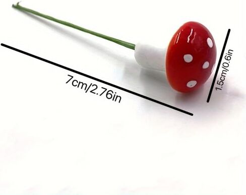 20PCS Artificial Mini Foam Mushrooms for Home DIY Micro Landscape Decor (Red) in Saudi Arabia