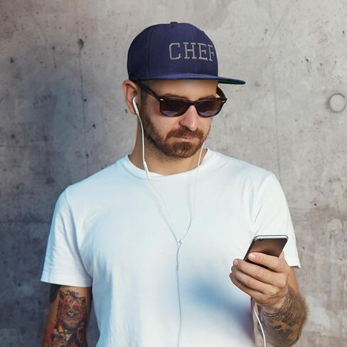 قبعة Snapback مخصصة للرجال قبعات مسطحة بحواف فضية وحروف فضية للشيف والطبخ والتطريز وقبعة بيل مسطحة مطرزة in Kuwait