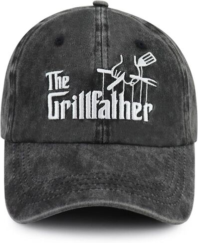 The Rodfather Pugfather Dogfather Grilfather Hats for Men, Adjustable Embroidered Dad Baseball Cap in Kuwait