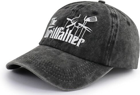 The Rodfather Pugfather Dogfather Grilfather Hats for Men, Adjustable Embroidered Dad Baseball Cap in Kuwait
