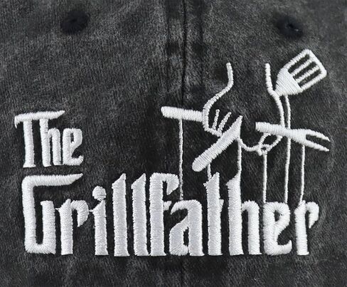 The Rodfather Pugfather Dogfather Grilfather Hats for Men, Adjustable Embroidered Dad Baseball Cap in Kuwait
