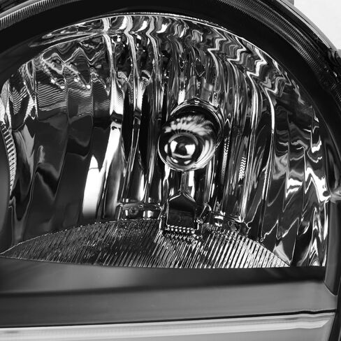 AKKON- Fit 2005 2006 2007 Jeep Grand Cherokee Headlight w/LED Tube DRL Lamp Replacement Driver - Passenger Chrome Housing Pair/Set in Saudi Arabia
