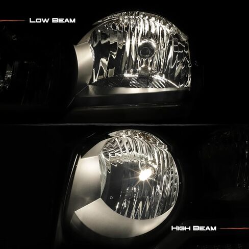 AKKON- Fit 2005 2006 2007 Jeep Grand Cherokee Headlight w/LED Tube DRL Lamp Replacement Driver - Passenger Chrome Housing Pair/Set in Saudi Arabia