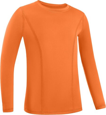 Blueleaf Youth Compression Shirt Boys Long Sleeve Athletic Undershirt Kids Quick Dry Base Layer Tops in Kuwait
