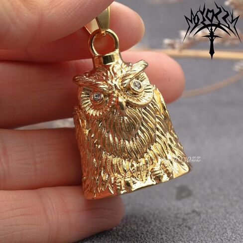 Vintage Punk Lucky Bird Owl Guardian Motorcycle Bell with Hanger for Biker,Good Luck Keychain & Motorcycle Accessories in Kuwait