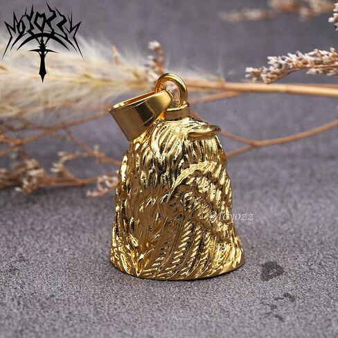 Vintage Punk Lucky Bird Owl Guardian Motorcycle Bell with Hanger for Biker,Good Luck Keychain & Motorcycle Accessories in Kuwait