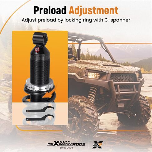 maXpeedingrods 2Pcs Front Shocks for Polaris Ranger 800 4X4 2010-2014, for Ranger 800 6x6 2010-2016, for Ranger Crew 800 2010-2013, for Ranger 500 2009-2010, for Ranger 900 2011-2014, 7043394 Struts in Saudi Arabia