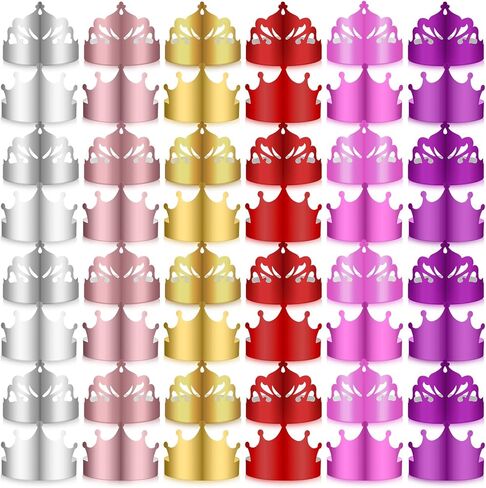 Nezyo 360 Pcs Golden Paper Crowns Bulk Gold King and Princess Party Crown Hats Caps for Boys Girls Adults Birthday Celebration Supplies Baby Shower Photo Props in Kuwait