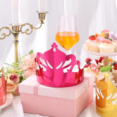 Nezyo 360 Pcs Golden Paper Crowns Bulk Gold King and Princess Party Crown Hats Caps for Boys Girls Adults Birthday Celebration Supplies Baby Shower Photo Props in Kuwait