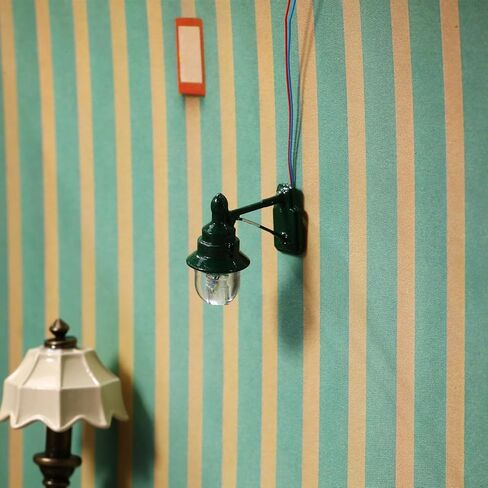 Happyyami 4pcs Dollhouse LED Wall Sconces Miniature 1: 12 Wall Lamp Light Garden Lamps Models Vintage Wall Lamp Models Furnitures for DIY Dollhouse Living Room Style A in Kuwait