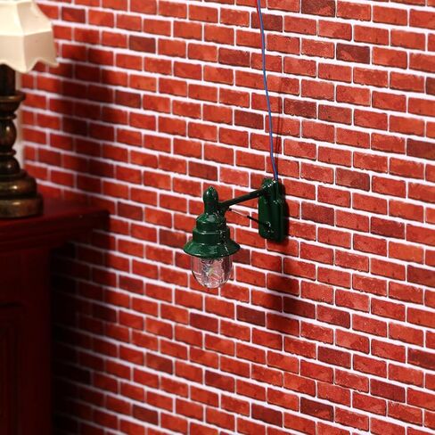Happyyami 4pcs Dollhouse LED Wall Sconces Miniature 1: 12 Wall Lamp Light Garden Lamps Models Vintage Wall Lamp Models Furnitures for DIY Dollhouse Living Room Style A in Kuwait