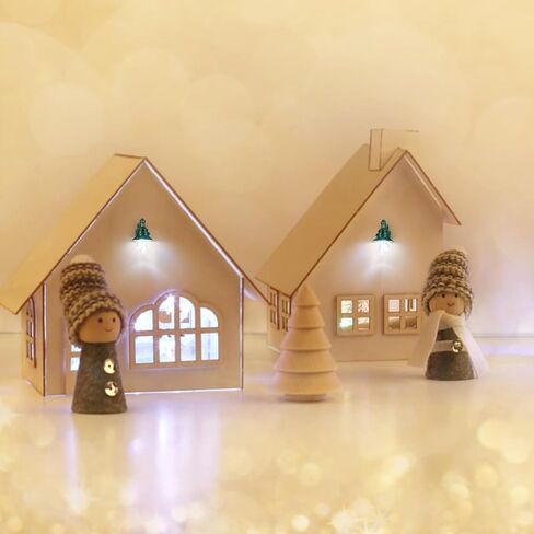 Happyyami 4pcs Dollhouse LED Wall Sconces Miniature 1: 12 Wall Lamp Light Garden Lamps Models Vintage Wall Lamp Models Furnitures for DIY Dollhouse Living Room Style A in Kuwait