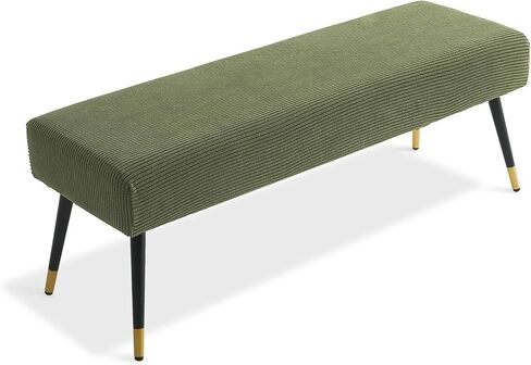 Stretch Dining Bench Covers, Jacquard Bench Seat Protector Slipercover, Rectangular Bench Cover for Bedrooms, Living Rooms, Kitchen(Olive Green) in Saudi Arabia