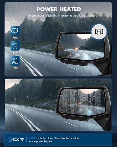 ECCPP Towing Mirrors Compatible With 1988-1998 For Chevrolet For C/K Pickup For Suburban With Left Right Side With Power Heated Turn Signal Light Clearance light Back up lamp Black Texture in Saudi Arabia
