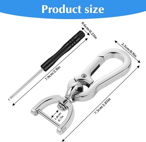 Teaaha 2 Pcs Car Key Holder Keychain for Cars Keys, Metal Keychain Fob Holder Universal Keyfob Keychains Holders with Detachable Car Key Ring (Black, Silver) in Saudi Arabia