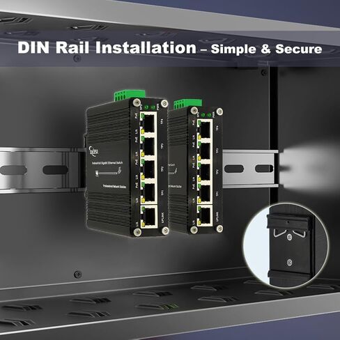 السلبي الصناعي 24V 5-Port Poe Switch ، مفتاح شبكة Gigabit Mini غير المدير ، إدخال 12-24VDC لإخراج 24V POE ، ودعم DIN-RAIL و WALL-MOUNT in Kuwait