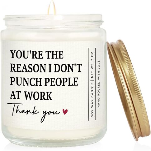 Gifts for Coworker, Work Bestie, Boss Lady Gifts for Women - Handmade Lavender Scented Candle (7oz), Funny Birthday Retirement Farewell Appreciation Presnets for Coworker, Boss, Employee in Saudi Arabia
