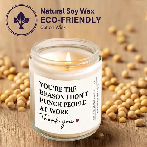 Gifts for Coworker, Work Bestie, Boss Lady Gifts for Women - Handmade Lavender Scented Candle (7oz), Funny Birthday Retirement Farewell Appreciation Presnets for Coworker, Boss, Employee in Saudi Arabia