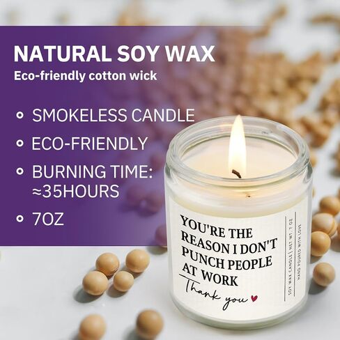 Gifts for Coworker, Work Bestie, Boss Lady Gifts for Women - Handmade Lavender Scented Candle (7oz), Funny Birthday Retirement Farewell Appreciation Presnets for Coworker, Boss, Employee in Saudi Arabia