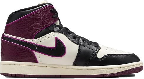 Air Jordan 1 Mid SE Women's Shoes (FQ7818-101, Sail/Active Pink/Bordeaux/Black) Size 6 in Saudi Arabia