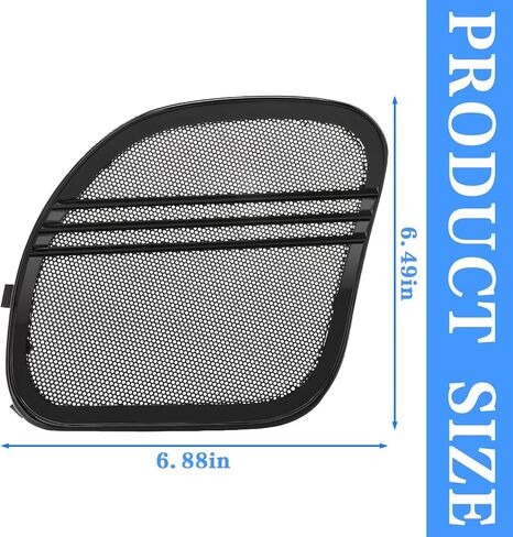 Fairing Mesh Front Speaker Grills Cover Trim Replacement Fits for Harley Road Glide FLTR 1998-2013, Black Metal, 5 * 7 Inch in Kuwait