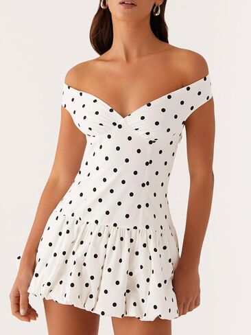 فستان تخرج نسائي أبيض صيفي بدون ظهر وربطة عنق على شكل فيونكة فساتين قصيرة Y2k برقبة مربعة للكلية in Kuwait