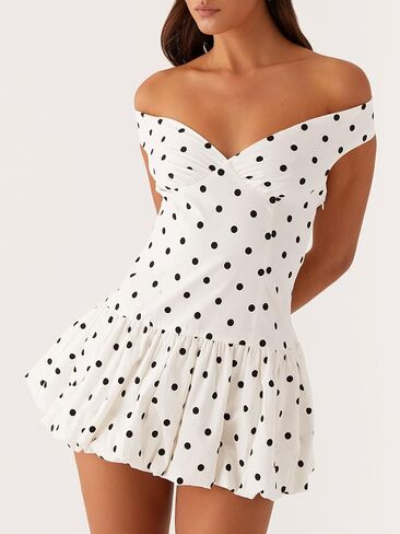 فستان تخرج نسائي أبيض صيفي بدون ظهر وربطة عنق على شكل فيونكة فساتين قصيرة Y2k برقبة مربعة للكلية in Kuwait