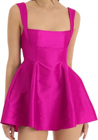 Women White Graduation Dress Summer Backless Bow Tie Bodycon Mini Dresses Y2k Square Neck Short Dresses for College in Saudi Arabia