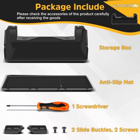 Hidden Under Screen Storage - with Silicone Anti-Slip Mat Fit for 2016-2026 Tesla Model Y & 3 (Including Model Y Juniper/Model 3 Highland) - Hidden Design Center Console Organizer Tray in Kuwait