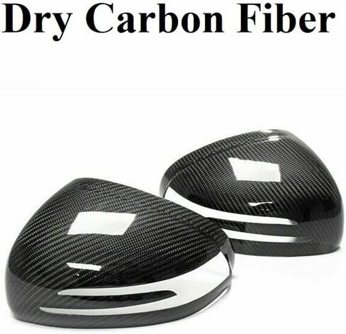 Genuine Carbon Fiber Mirror Cover Caps Fit for Mercedes Benz SL SLK SLC SLS Mercedes AMG GT GTS GTC GTR,1Pair Side View Mirror Skull Decoration Overlay, Black in Saudi Arabia