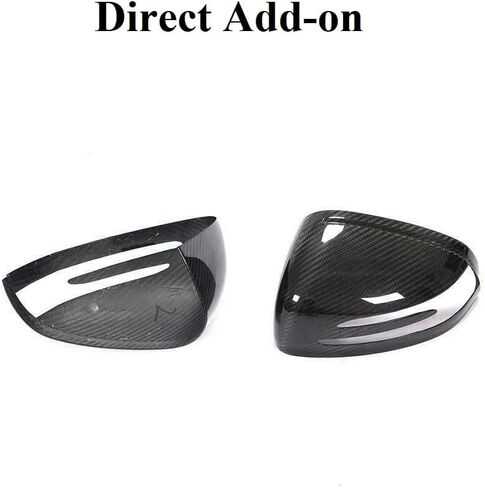 Genuine Carbon Fiber Mirror Cover Caps Fit for Mercedes Benz SL SLK SLC SLS Mercedes AMG GT GTS GTC GTR,1Pair Side View Mirror Skull Decoration Overlay, Black in Saudi Arabia
