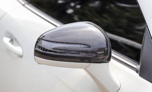 Genuine Carbon Fiber Mirror Cover Caps Fit for Mercedes Benz SL SLK SLC SLS Mercedes AMG GT GTS GTC GTR,1Pair Side View Mirror Skull Decoration Overlay, Black in Saudi Arabia